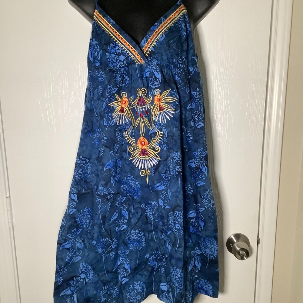 Go Fish Women Spaghetti Strap Vintage Embroidered Top/Dress